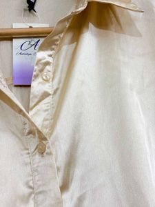 Satin Cropped Shirt