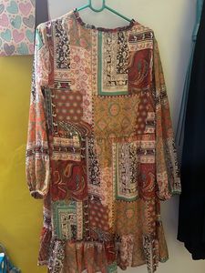 Bohemian Patchwork Maxi Dress