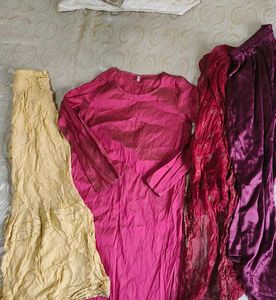 Elegant Pink Kurta Set with Sharara