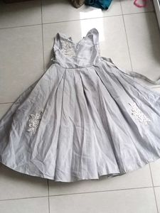 Elegant Grey Embellished Gown