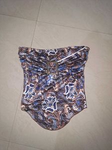 Savana Paisley Print Buckle Tube Top