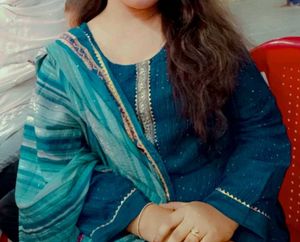 Elegant Blue Pakistani Suit