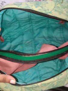 Green Floral Quilted Handbag