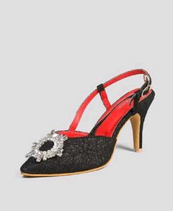 CARLA BRAGA Embellished Sparkling Black Heels