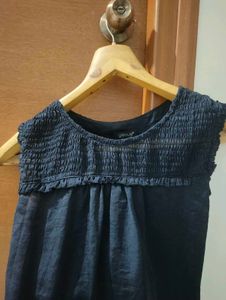 Navy Blue Ruffle Tie-Back Top💙