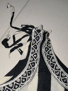 Black &amp; White Striped Kurti