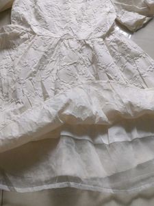 cheongsam white puff sleeve dress