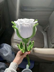 White Fabric Rose
