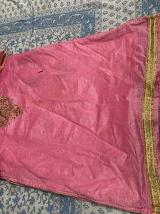 Beautiful Pink Embellished Kurta set with garara a