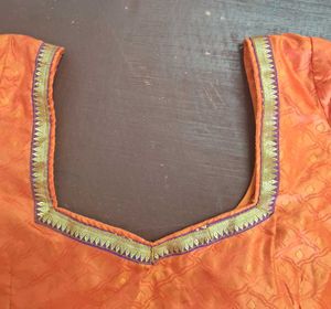 Orange Saree Blouse