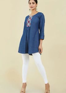Soch White Solid Cotton Hosiery Churidar Legging