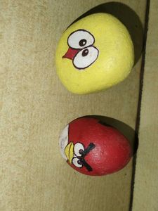 Angry Birds Painted Stones