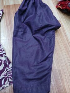 Purple Printed Kurta Set