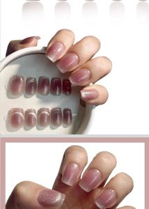 Glitter French Tip Press-On Nails