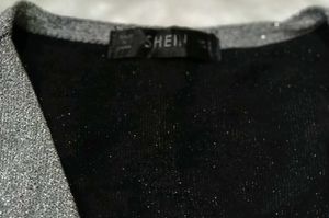 Sparkly Silver Wrap Crop Top