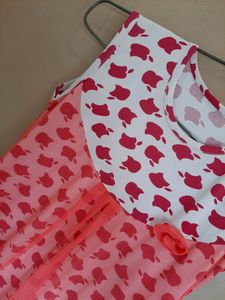Pink Net Top For Women| Bust-30| Length-27