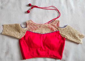 Stylish Cold Shoulder Embroidered Blouse