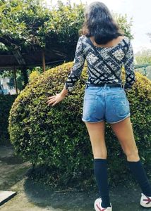 K-pop fitted denim shorts