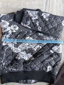 Quilted Floral Bomber Jacket