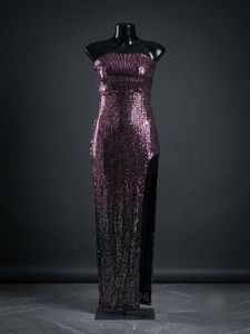 Sparkling Strapless Sequin Maxi Dress