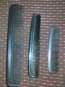 Set of 3 Black Combs
