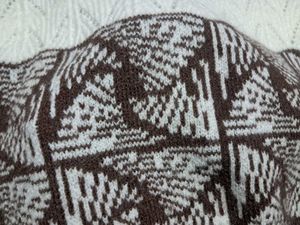Vintage Brown &amp; White Geometric Knit Sweater