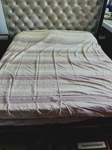 Khaki Geometric Printed fitted King Bedsheet set
