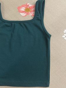 Solid Square Neck Tank Top Bust-34/36