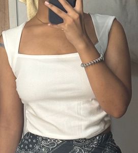 Sleek White Sleeveless Top