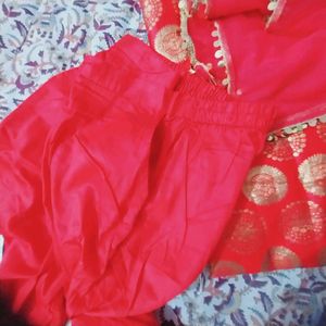 Red Colour 3ps Suit Set