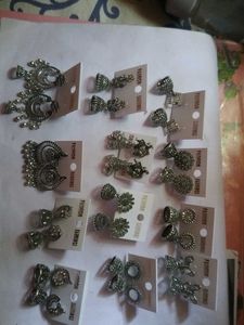 Assorted Oxidised Silver Earrings