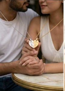 Couple Heart Pendant Necklaces