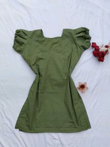 Corset back puff sleeve kurti🍃🫶