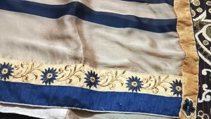 Elegant Striped Saree with Blouse