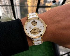 RADO WHITE CERAMIC Automatic Open Heart MENS WATCH