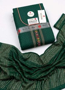 Green Kurta Set with Dupatta unstitched