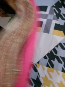 Stunning Pink Net Saree