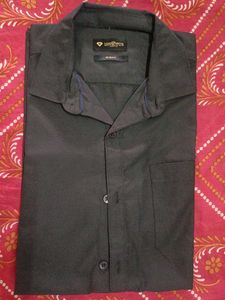 Men's Slim Fit Black Dress Shirt