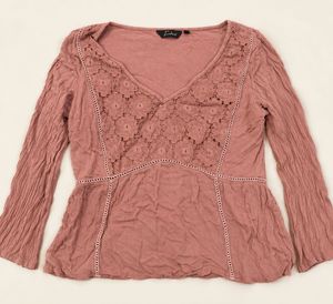 Boho Embroidered Peplum Top