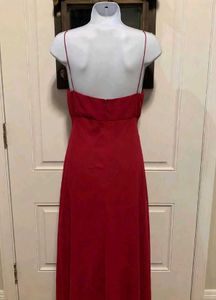 Elegant Red Ball Gown with Tiara