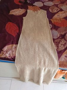 Sparkly Metallic Midi Dress