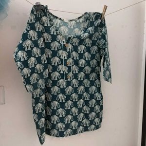 Boho Elephant jaipuri print ethnic kurti