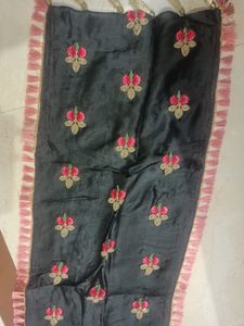 Heavy Charcoal Gown Zardosi Work