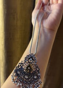 German Silver Necklace &amp; Earrings Set