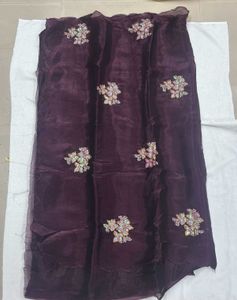 Embroidered Silk saree