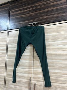 Party Wear Velvet Green Leggings