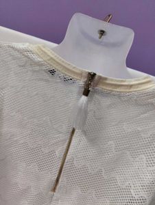 Sheer White Lace Cropped Top