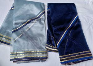 Elegant Blue &amp; Grey Sarees combo set 2