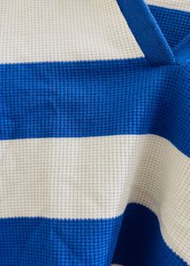 Blue &amp; White Striped Polo Shirt