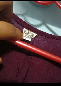 Maroon Embroidered Maxi Dress